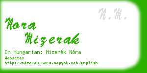 nora mizerak business card