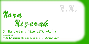 nora mizerak business card